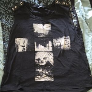 Rock & Republic Black Graphic Tank Top